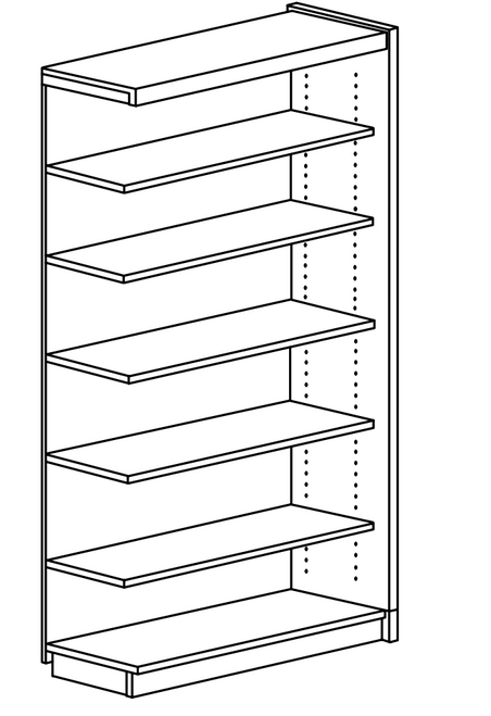 KI CRFS7216A CrossRoads Single Face Adder Unit Library Shelving 16x36