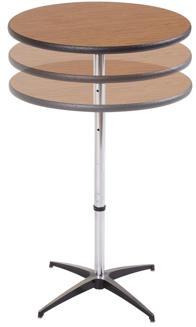 Round Cafe Table with Aluminum Base - AmTab CTR
**Adjustable Height Sold Separately**