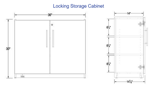 Whitney Plus Locking Storage Cabinet - Whitney Brothers CH1324N Whitney Plus Locking Storage Cabinet - Whitney Brothers CH1324N