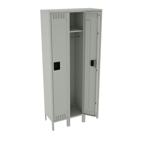 Tennsco STS-121572-3 Assembled Steel Single Tier 3 Wide Locker with Legs 36 x 15 x 78