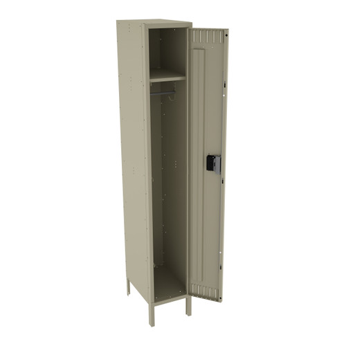 Tennsco STS-121872-1 Assembled Steel Single Tier Locker with Legs 12 x 18 x 78  Tennsco STS-121872-1 Assembled Steel Single Tier Locker with Legs 12 x 18 x 78