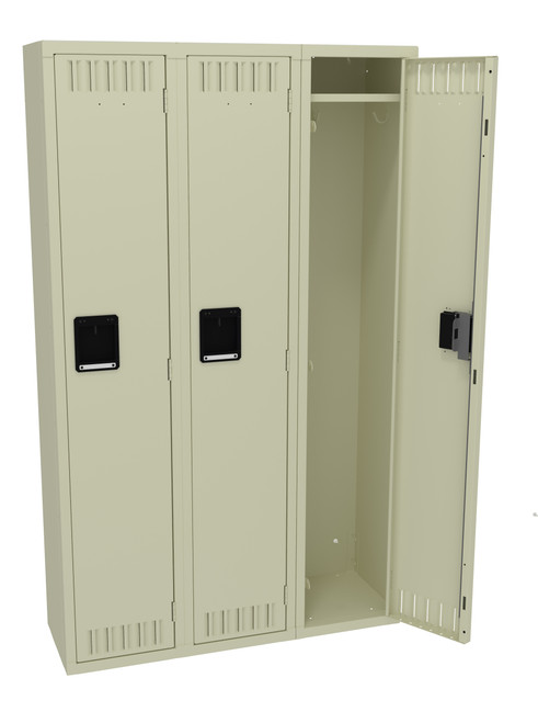 Tennsco STS-121260-C Assembled Steel Single Tier 3 Wide Locker without Legs 36 x 12 x 60