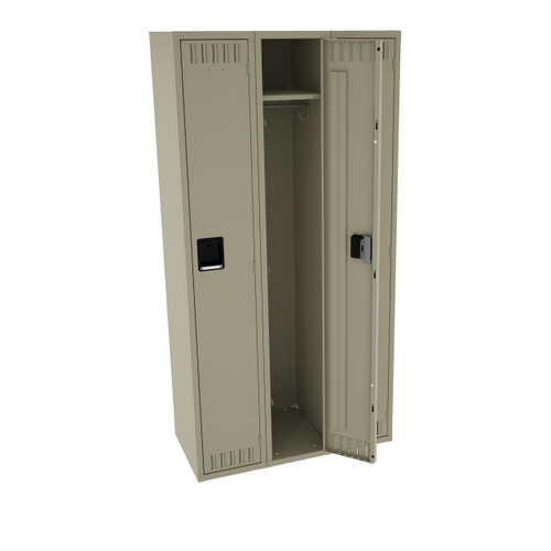 Tennsco STS-121872-C Assembled Steel Single Tier 3 Wide Locker without Legs 36 x 18 x 72