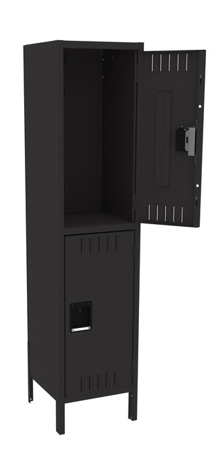 Tennsco DTS-151530-1 Assembled Steel Double Tier Locker with Legs 15 x 15 x 66 