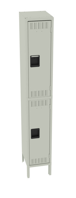 Tennsco DTS-121536-1 Assembled Steel Double Tier Locker with Legs 12 x 15 x 78
