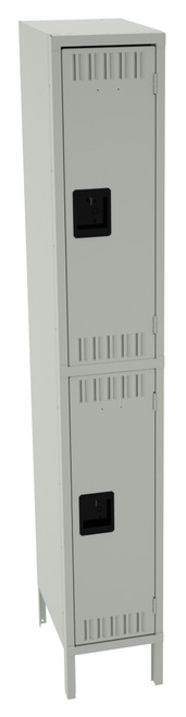 Tennsco DTS-121836-1 Assembled Steel Double Tier Locker with Legs 12 x 18 x 78  Tennsco DTS-121836-1 Assembled Steel Double Tier Locker with Legs 12 x 18 x 78