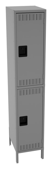 Tennsco DTS-151836-1 Assembled Steel Double Tier Locker with Legs 15 x 18 x 78 Tennsco DTS-151836-1 Assembled Steel Double Tier Locker with Legs 15 x 18 x 78