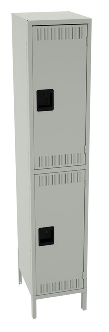 Tennsco DTS-151836-1 Assembled Steel Double Tier Locker with Legs 15 x 18 x 78 Tennsco DTS-151836-1 Assembled Steel Double Tier Locker with Legs 15 x 18 x 78