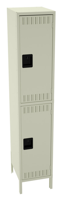 Tennsco DTS-151836-1 Assembled Steel Double Tier Locker with Legs 15 x 18 x 78 Tennsco DTS-151836-1 Assembled Steel Double Tier Locker with Legs 15 x 18 x 78
