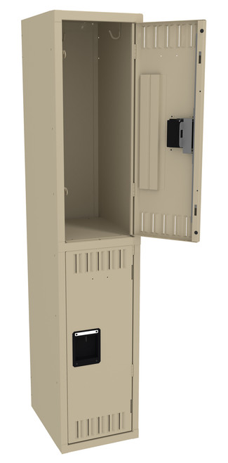 Tennsco DTS-121530-A Assembled Steel Double Tier Locker without Legs 12 x 15 x 60