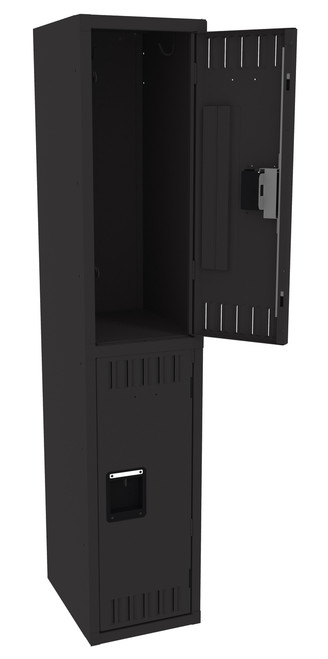Tennsco DTS-121530-A Assembled Steel Double Tier Locker without Legs 12 x 15 x 60