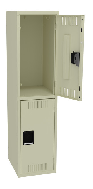 Tennsco DTS-151830-A Assembled Steel Double Tier Locker without Legs 15 x 18 x 60