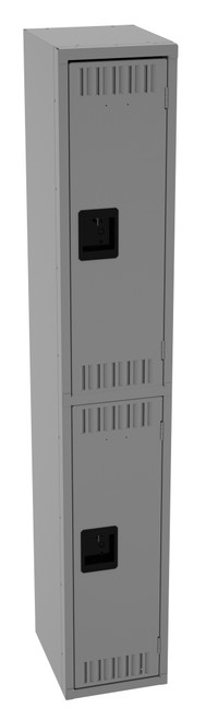 Tennsco DTS-121536-A Assembled Steel Double Tier Locker without Legs 12 x 15 x 72