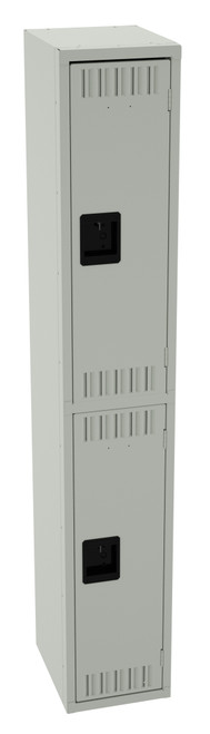 Tennsco DTS-121536-A Assembled Steel Double Tier Locker without Legs 12 x 15 x 72