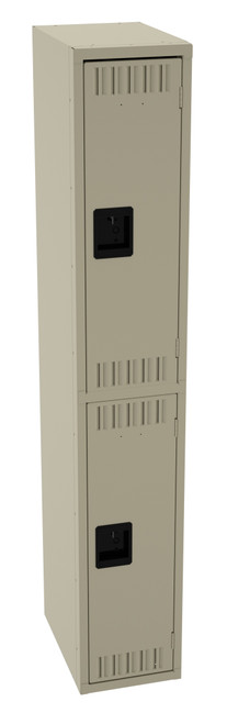 Tennsco DTS-121836-A Assembled Steel Double Tier Locker without Legs 12 x 18 x 72