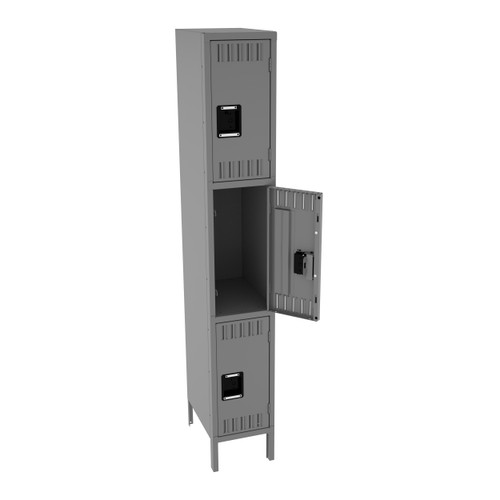 Tennsco TTS-121824-1 Assembled Steel Triple Tier Locker with Legs 12 x 18 x 78
