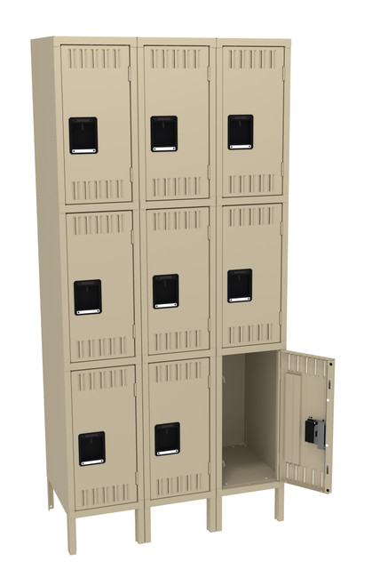 CHOLOS X F.E.E　LOCKER CLIP Tennsco TTS-121524-3 Assembled Steel Triple Tier 3 Wide