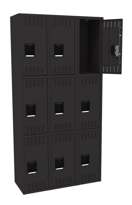 Tennsco TTS-121524-3 Assembled Steel Triple Tier 3 Wide