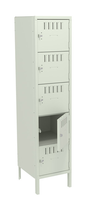 Tennsco BS5-151812-1 Assembled Steel 5 Tier Box Lockers with Legs 15 x 18 x 66 Tennsco BS5-151812-1 Assembled Steel 5 Tier Box Lockers with Legs 15 x 18 x 66