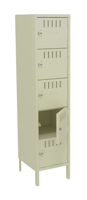 Tennsco BS5-151812-1 Assembled Steel 5 Tier Box Lockers with Legs 15 x 18 x 66 Tennsco BS5-151812-1 Assembled Steel 5 Tier Box Lockers with Legs 15 x 18 x 66