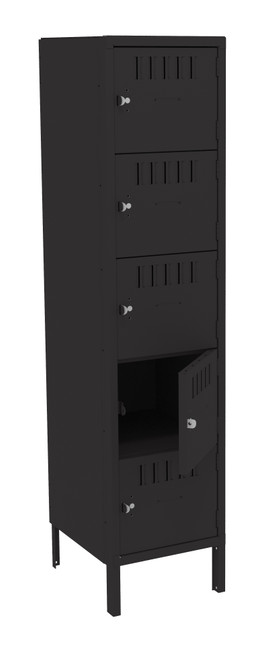 Tennsco BS5-151812-1 Assembled Steel 5 Tier Box Lockers with Legs 15 x 18 x 66 Tennsco BS5-151812-1 Assembled Steel 5 Tier Box Lockers with Legs 15 x 18 x 66