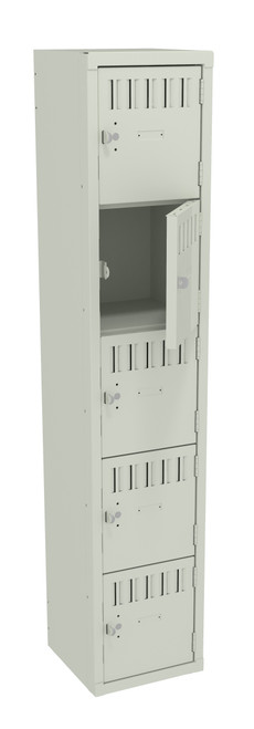Tennsco BS5-121212-A Assembled Steel 5 Tier Box Lockers without Legs 12 x 12 x 60