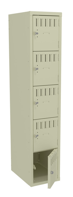 Tennsco BS5-121812-A Assembled Steel 5 Tier Box Lockers without Legs 12 x 18 x 60