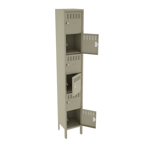 Tennsco BS6-121212-1 Assembled Steel 6 Tier Box Lockers with Legs 12 x 12 x 78 Tennsco BS6-121212-1 Assembled Steel 6 Tier Box Lockers with Legs 12 x 12 x 78