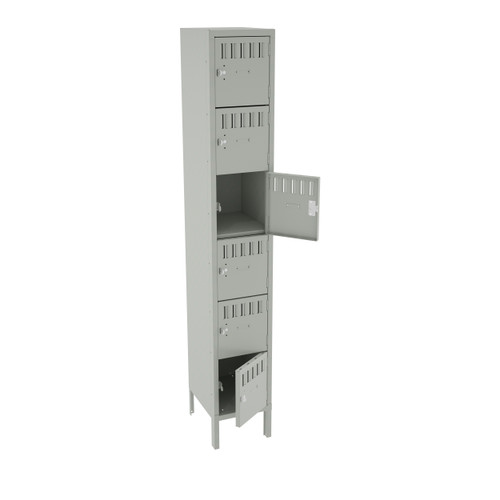 Tennsco BS6-121512-1 Assembled Steel 6 Tier Box Lockers with Legs 12 x 15 x 78 Tennsco BS6-121512-1 Assembled Steel 6 Tier Box Lockers with Legs 12 x 15 x 78