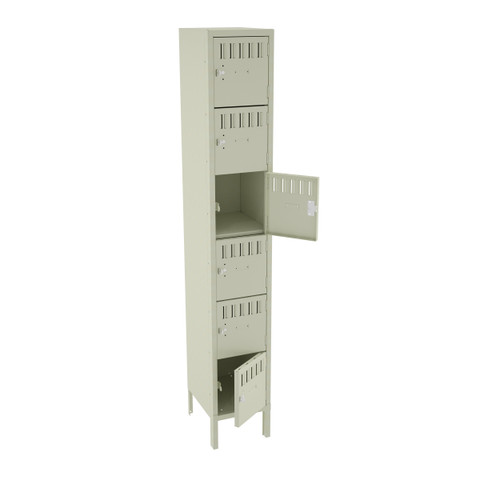 Tennsco BS6-121512-1 Assembled Steel 6 Tier Box Lockers with Legs 12 x 15 x 78 Tennsco BS6-121512-1 Assembled Steel 6 Tier Box Lockers with Legs 12 x 15 x 78