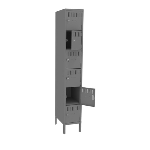Tennsco BS6-121812-1 Assembled Steel 6 Tier Box Lockers with Legs 12 x 18 x 78 Tennsco BS6-121812-1 Assembled Steel 6 Tier Box Lockers with Legs 12 x 18 x 78