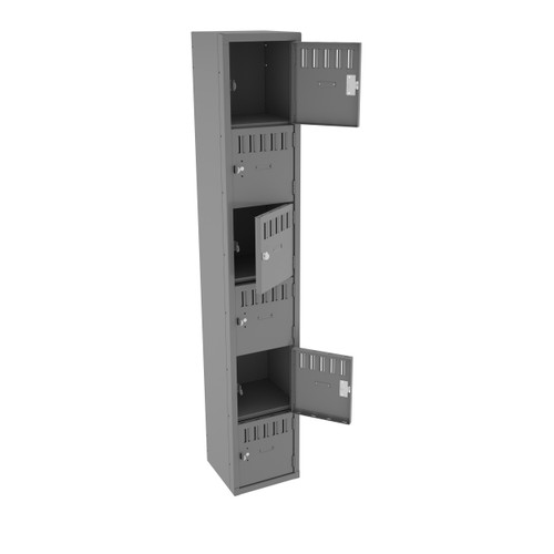 Tennsco BS6-121212-A Assembled Steel 6 Tier Box Lockers without Legs 12 x 12 x 72 