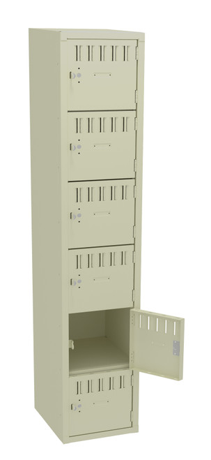 Tennsco BS6-151812-A Assembled Steel 6 Tier Box Lockers without Legs 15 x 18 x 72 Tennsco BS6-151812-A Assembled Steel 6 Tier Box Lockers without Legs 15 x 18 x 72