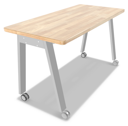 Compass Makerspace Table with Butcher Block Top - MooreCo