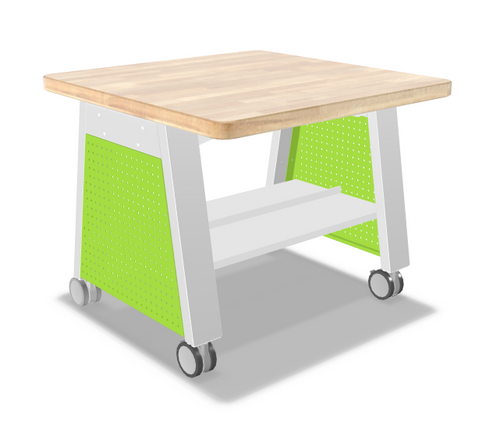 Compass Makerspace Table with Butcher Block Top - MooreCo
**Side Panels and Shelves Sold Separately**