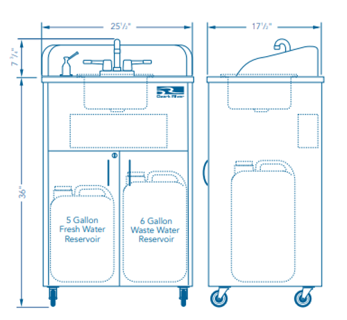 Ozark River ADST-SS-SS1N Premier S1 Portable Hot Water Hand Sink Ozark River ADST-SS-SS1N Premier S1 Portable Hot Water Hand Sink