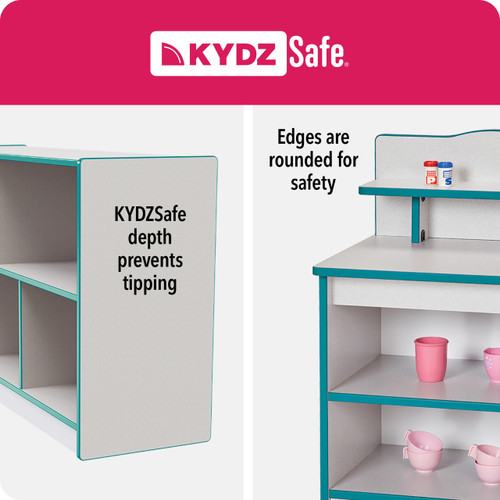Rainbow Accents 2 Section Coat Locker With Step - Jonti-Craft 4682JCWW KYDZ Safe Rainbow Accents 2 Section Coat Locker With Step - Jonti-Craft 4682JCWW KYDZ Safe