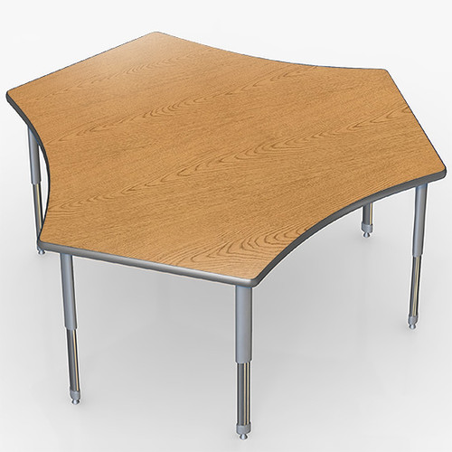 Aero Team Shaped Activity Table with Adjustable Height - Allied USA ARO6072TM Aero Team Shaped Activity Table with Adjustable Height - Allied USA ARO6072TM