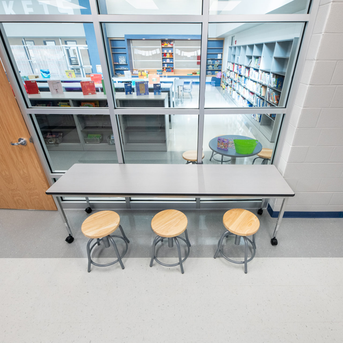 AmTab Rectangle All Welded Utility Table with High Pressure Laminate Top