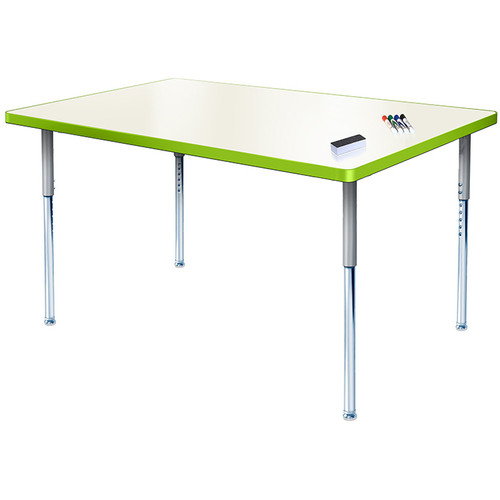 Modern Classic Rectangle Shaped Dry Erase Table with Adjustable Height - Allied USA Modern Classic Rectangle Shaped Dry Erase Table with Adjustable Height - Allied USA