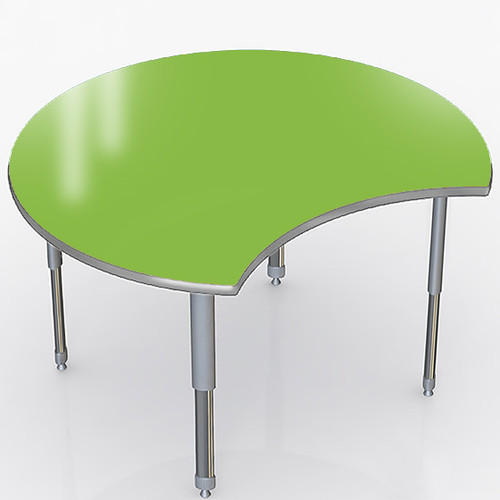 Aero Chip Shaped Dry Erase Table with Adjustable Height - Allied USA ARO48CPDE