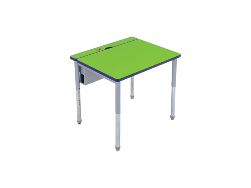All Welded Computer and Technology Table with Flip Top Wire Management - AmTab