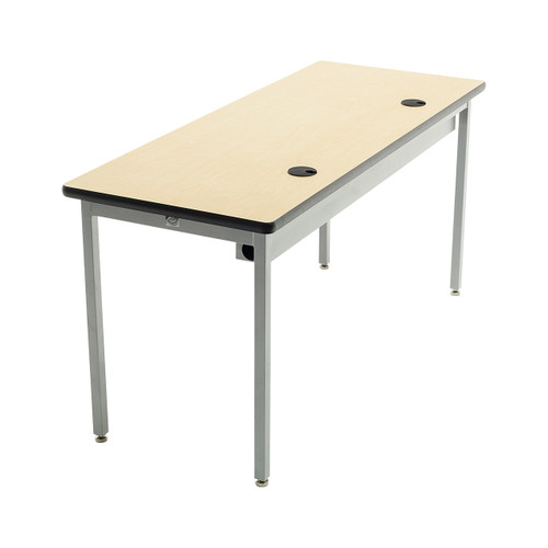 All Welded Computer and Technology Table with Grommet Hole Wire Management - AmTab