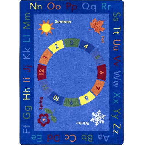 Joy Carpets 2049-C Learn Through the Seasons Rug 5' 4" x 7' 8"