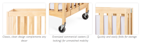 Travel Sleeper Folding Wood Crib - Foundations Travel Sleeper Folding Wood Crib - Foundations