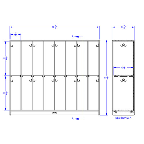Twin Trim Locker - Jonti-Craft 2686JC Twin Trim Locker - Jonti-Craft 2686JC