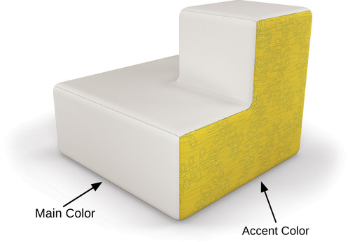 Elevate Steps Tiered Soft Seating 2-Tier Outside Corner Seat - MooreCo TS1008