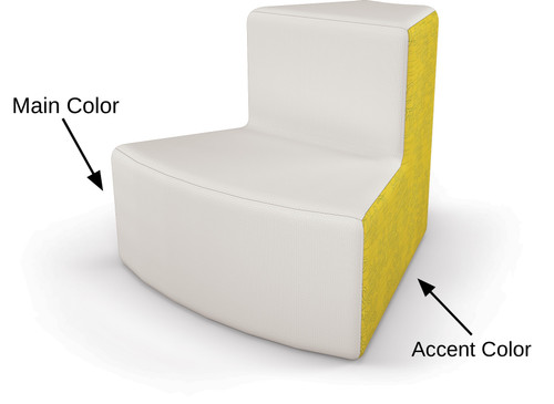 Elevate Steps Tiered Soft Seating 2-Tier Outside 45-Degree Wedge Seat - MooreCo TS1011