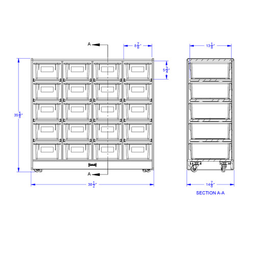 20 Cubbie-Tray Mobile Unit - Jonti-Craft 20 Cubbie-Tray Mobile Unit - Jonti-Craft