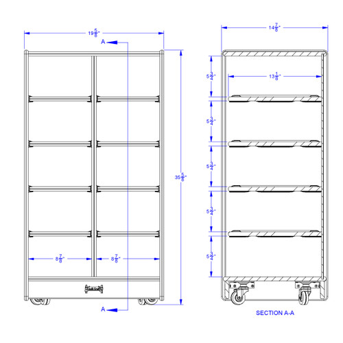 10 Cubbie-Tray Mobile Unit - Jonti-Craft
